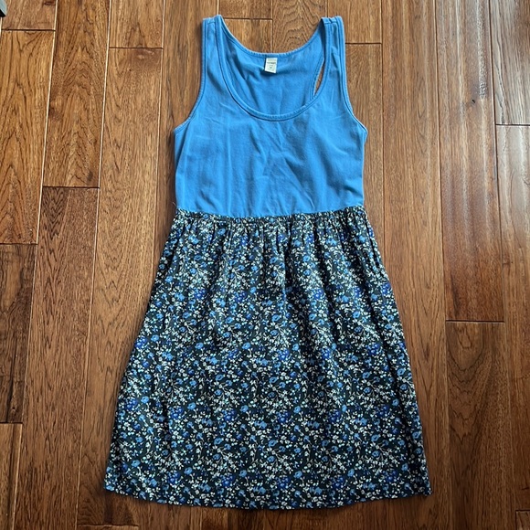 Blue Floral Sleeveless Dress Size M - Picture 2 of 6
